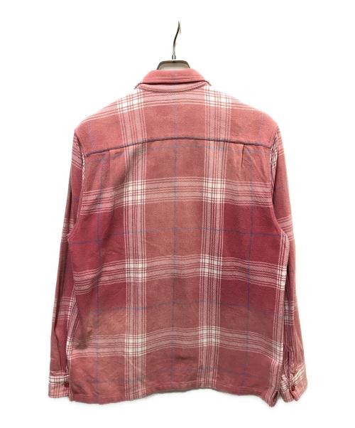 SUPREME（シュプリーム）Supreme (シュプリーム) Faded Plaid Flannel Zip Up Shirt ピンク サイズ:Ｍの古着・服飾アイテム