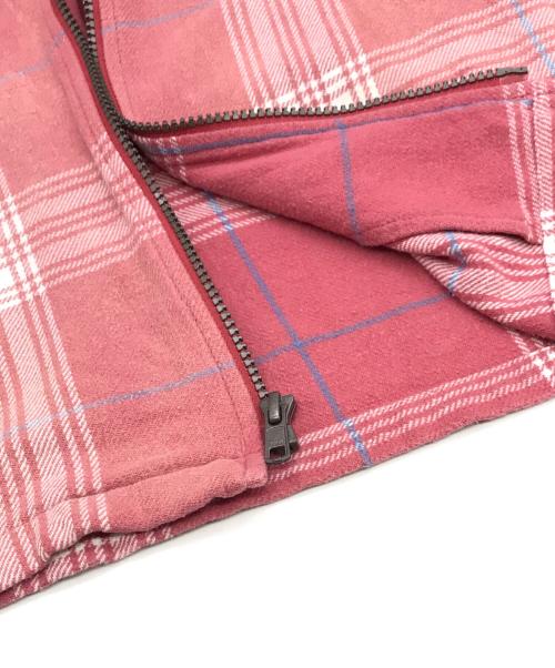 SUPREME（シュプリーム）Supreme (シュプリーム) Faded Plaid Flannel Zip Up Shirt ピンク サイズ:Ｍの古着・服飾アイテム