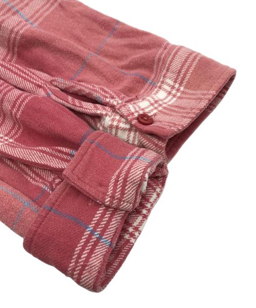 SUPREME（シュプリーム）Supreme (シュプリーム) Faded Plaid Flannel Zip Up Shirt ピンク サイズ:Ｍの古着・服飾アイテム
