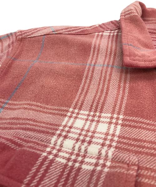 SUPREME（シュプリーム）Supreme (シュプリーム) Faded Plaid Flannel Zip Up Shirt ピンク サイズ:Ｍの古着・服飾アイテム