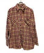 BIG JESSビッグジェス）の古着「40Sプリントネルシャツ」｜レッド×イエロー