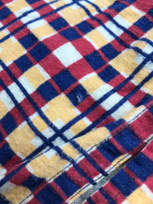 BIG JESS（ビッグジェス）BIG JESS (ビッグジェス) 40Sプリントネルシャツ レッド×イエロー サイズ:不明の古着・服飾アイテム