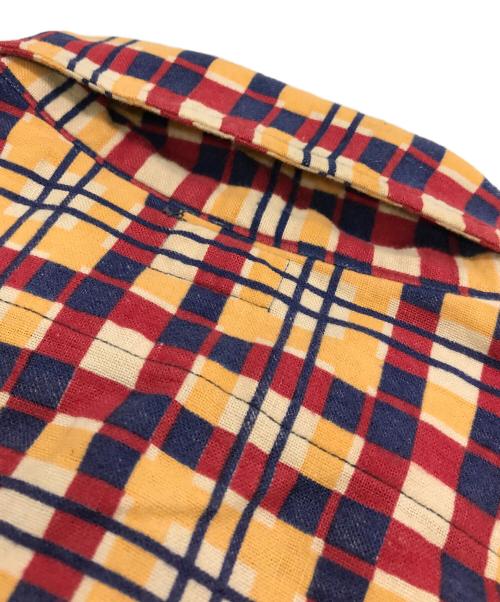 BIG JESS（ビッグジェス）BIG JESS (ビッグジェス) 40Sプリントネルシャツ レッド×イエロー サイズ:不明の古着・服飾アイテム