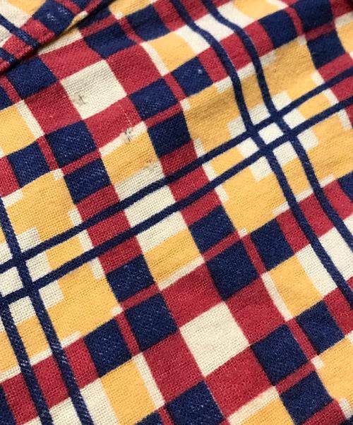 BIG JESS（ビッグジェス）BIG JESS (ビッグジェス) 40Sプリントネルシャツ レッド×イエロー サイズ:不明の古着・服飾アイテム