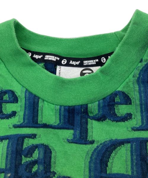 A BATHING APE（アベイシングエイプ）A BATHING APE (アベイシングエイプ) ジャガードTシャツ グリーン サイズ:Sの古着・服飾アイテム