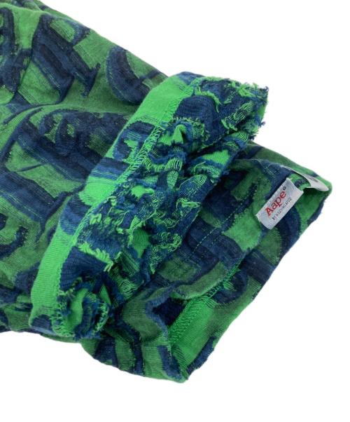 A BATHING APE（アベイシングエイプ）A BATHING APE (アベイシングエイプ) ジャガードTシャツ グリーン サイズ:Sの古着・服飾アイテム