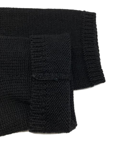 COMME des GARCONS HOMME PLUS（コムデギャルソンオムプリュス）COMME des GARCONS HOMME PLUS (コムデギャルソンオムプリュス) アシンメトリーデザインニット ブラック サイズ:Mの古着・服飾アイテム