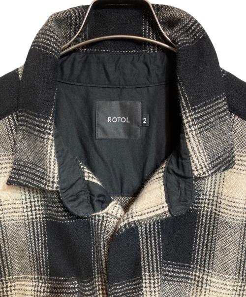 ROTOL（ロトル）ROTOL (ロトル) KSDK CPO HS SHIRT CHECK ブラック×ブラウン サイズ:2の古着・服飾アイテム