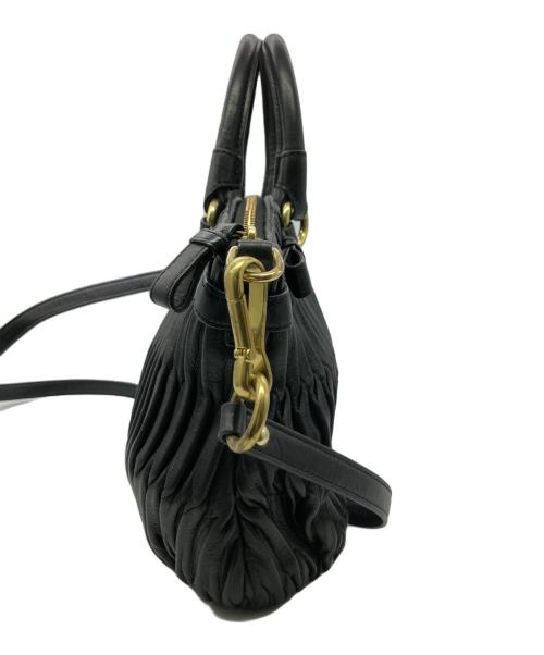 COACH（コーチ）COACH (コーチ) ギャザードショルダーバッグ ブラックの古着・服飾アイテム