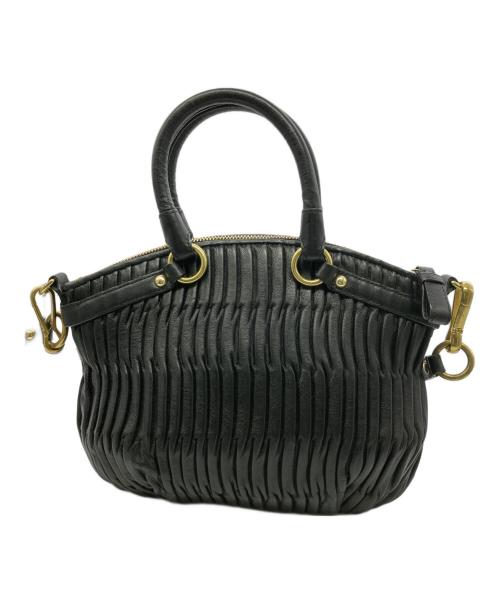 COACH（コーチ）COACH (コーチ) ギャザードショルダーバッグ ブラックの古着・服飾アイテム