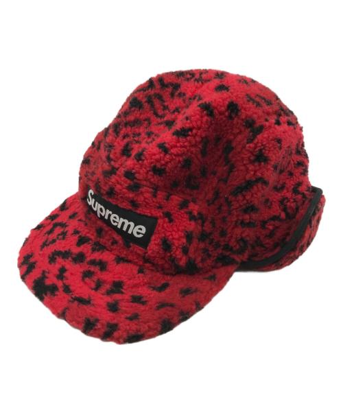 SUPREME（シュプリーム）SUPREME (シュプリーム) leopard polar fleece camp cap レッドの古着・服飾アイテム