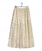 cygneシーニュ）の古着「カットジャガードパンツ/Cut jacquard pants」｜ベージュ