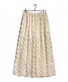 cygne（シーニュ）の古着「カットジャガードパンツ/Cut jacquard pants」｜ベージュ