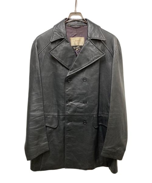 ADASTRA（アドアストラ）ADASTRA (アドアストラ) レザーダブルコート ブラック サイズ:44の古着・服飾アイテム