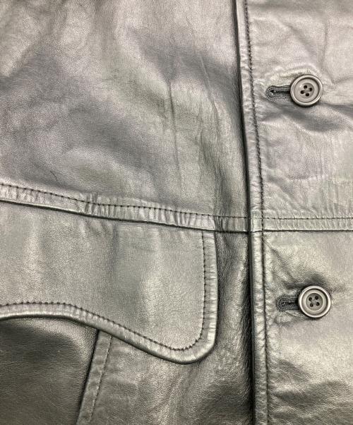 ADASTRA（アドアストラ）ADASTRA (アドアストラ) レザーダブルコート ブラック サイズ:44の古着・服飾アイテム