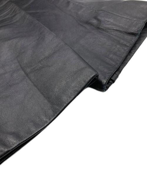 ADASTRA（アドアストラ）ADASTRA (アドアストラ) レザーダブルコート ブラック サイズ:44の古着・服飾アイテム