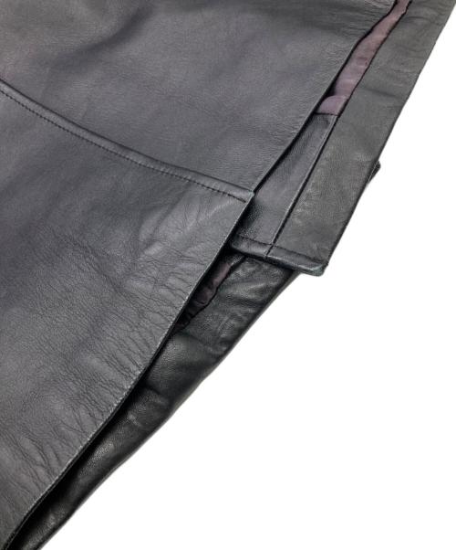 ADASTRA（アドアストラ）ADASTRA (アドアストラ) レザーダブルコート ブラック サイズ:44の古着・服飾アイテム