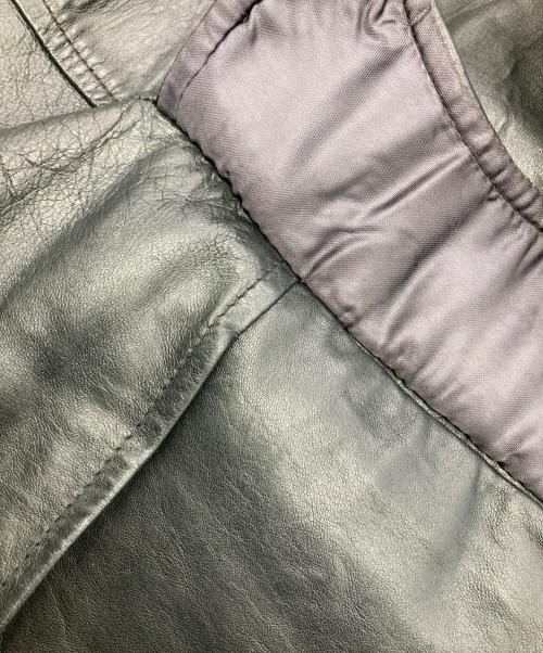 ADASTRA（アドアストラ）ADASTRA (アドアストラ) レザーダブルコート ブラック サイズ:44の古着・服飾アイテム