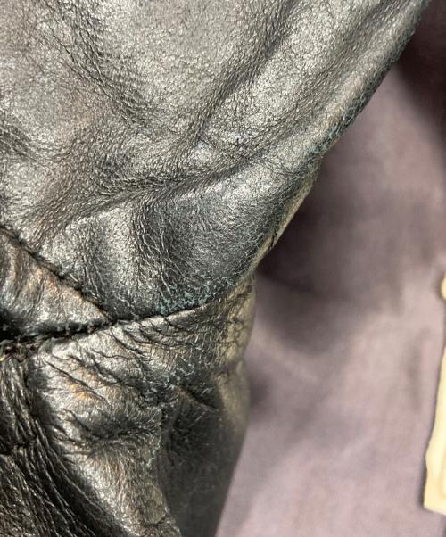 ADASTRA（アドアストラ）ADASTRA (アドアストラ) レザーダブルコート ブラック サイズ:44の古着・服飾アイテム