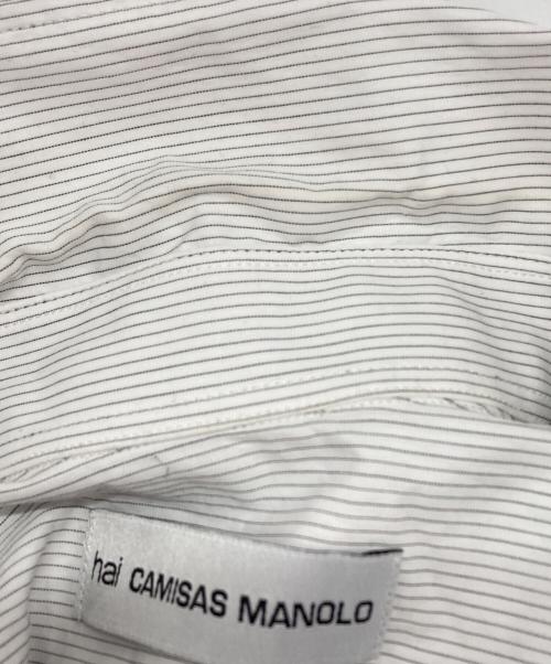 HAI（ハイ）HAI (ハイ) camisas manolo (カミサス マノロ) ストライプシャツ ホワイト サイズ:36の古着・服飾アイテム