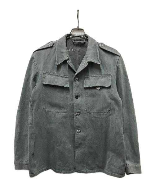 A.P.C.（アーペーセー）A.P.C. (アーペーセー) 00Sスイスデニムジャケット グレー サイズ:48の古着・服飾アイテム