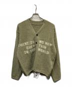 GUELLグエル）の古着「Shaggy Knit Cardigan」｜グリーン