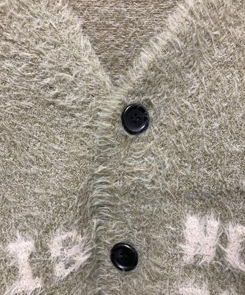 GUELL（グエル）GUELL (グエル) Shaggy Knit Cardigan グリーン サイズ:Ｌの古着・服飾アイテム