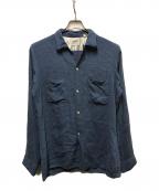ARROWアロー）の古着「レーヨンシャツ」｜ブルー