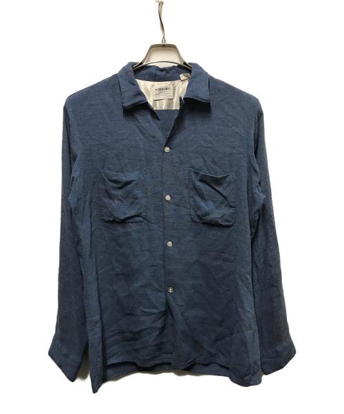 ARROW（アロー）ARROW (アロー) レーヨンシャツ ブルー サイズ:Mの古着・服飾アイテム