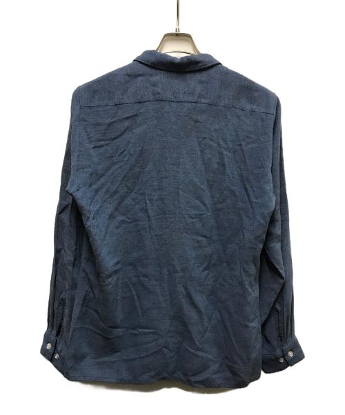 ARROW（アロー）ARROW (アロー) レーヨンシャツ ブルー サイズ:Mの古着・服飾アイテム