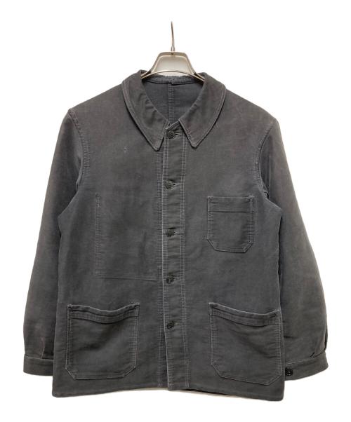 vetements passant（-）vetements passant (-) ブラックモールスキンカバーオールジャケット ブラック サイズ:-の古着・服飾アイテム