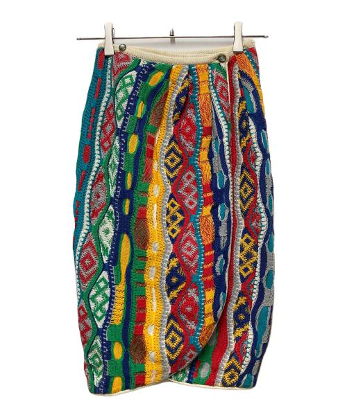Coogi（クージー）Coogi (クージー) 3Dニットスカート マルチカラー サイズ:Mの古着・服飾アイテム