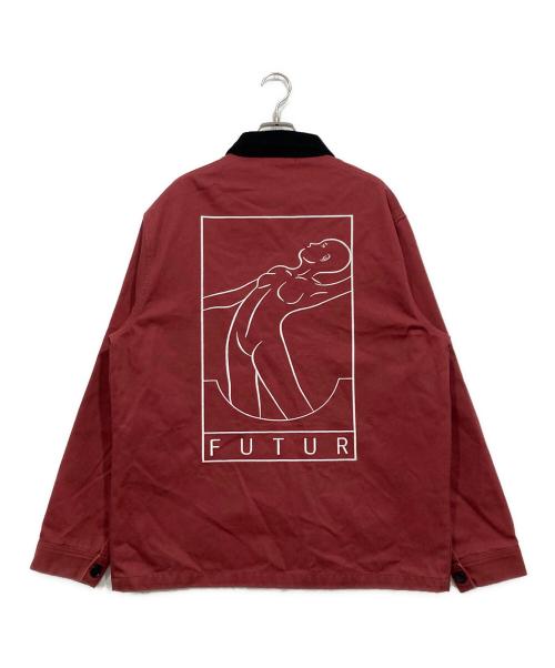FUTUR（フューチャー）FUTUR (フューチャー) ワークジャケット レッド サイズ:Lの古着・服飾アイテム