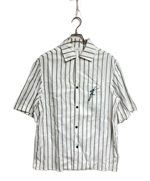 Ferragamo（フェラガモ）Ferragamo (フェラガモ) ストライプシャツ ホワイト サイズ:Sの古着・服飾アイテム