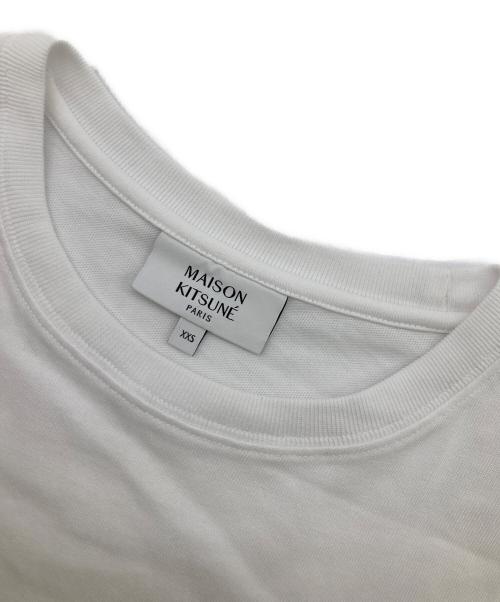 maison kitsune（メゾンキツネ）MAISON KITSUNE (メゾンキツネ) BOLD FOX HEAD PATCH COMFORT TEE SHIRT/ボールド フォックスヘッド パッチ コンフォート Tシャツ ホワイト サイズ:XXSの古着・服飾アイテム