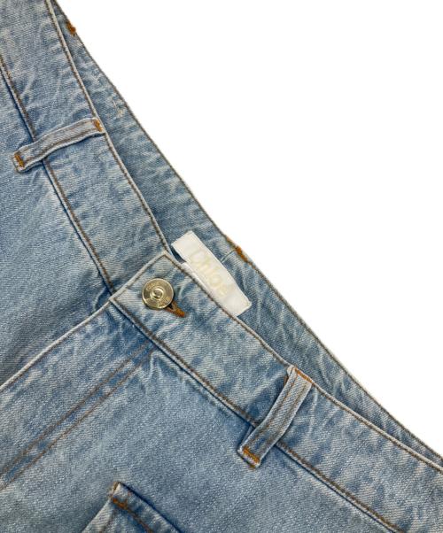 Chloe（クロエ）Chloe (クロエ) ワイドストレートデニムパンツ インディゴ サイズ:40の古着・服飾アイテム