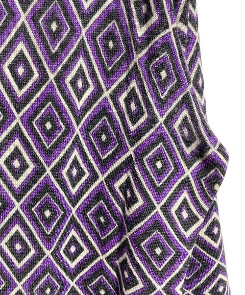 PRADA（プラダ）PRADA (プラダ) 小紋柄カーディガン/Small pattern cardigan パープル サイズ:40の古着・服飾アイテム