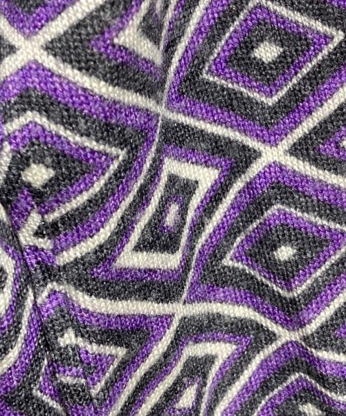 PRADA（プラダ）PRADA (プラダ) 小紋柄カーディガン/Small pattern cardigan パープル サイズ:40の古着・服飾アイテム