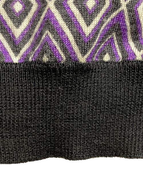 PRADA（プラダ）PRADA (プラダ) 小紋柄カーディガン/Small pattern cardigan パープル サイズ:40の古着・服飾アイテム