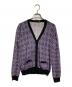 PRADA（プラダ）の古着「小紋柄カーディガン/Small pattern cardigan」｜パープル