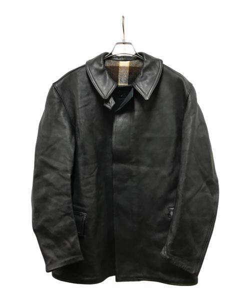 Cyrano VETEMENT CUIR（Cyrano VETEMENT CUIR）Cyrano VETEMENT CUIR (Cyrano VETEMENT CUIR) レザーカーコート ブラック サイズ:-の古着・服飾アイテム