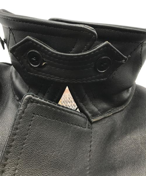 Cyrano VETEMENT CUIR（Cyrano VETEMENT CUIR）Cyrano VETEMENT CUIR (Cyrano VETEMENT CUIR) レザーカーコート ブラック サイズ:-の古着・服飾アイテム
