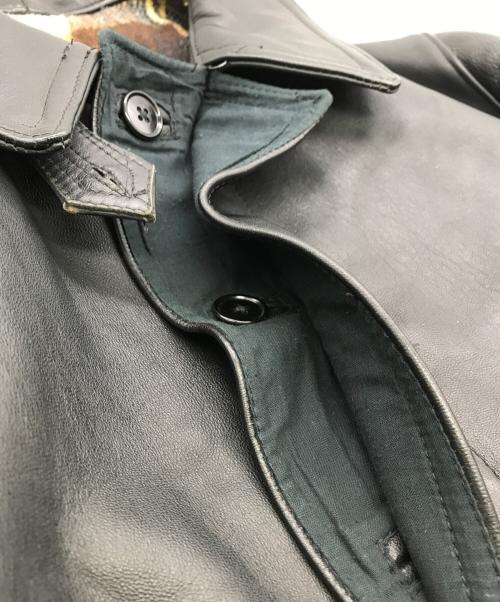 Cyrano VETEMENT CUIR（Cyrano VETEMENT CUIR）Cyrano VETEMENT CUIR (Cyrano VETEMENT CUIR) レザーカーコート ブラック サイズ:-の古着・服飾アイテム