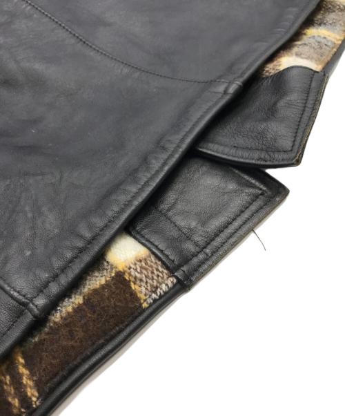 Cyrano VETEMENT CUIR（Cyrano VETEMENT CUIR）Cyrano VETEMENT CUIR (Cyrano VETEMENT CUIR) レザーカーコート ブラック サイズ:-の古着・服飾アイテム