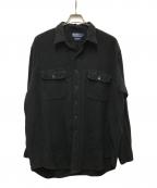 POLO RALPH LAURENポロ・ラルフローレン）の古着「90s WHIFIELD HBTコットンシャツ」｜ブラック