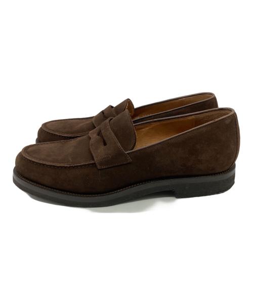 POLO RALPH LAUREN（ポロ・ラルフローレン）POLO RALPH LAUREN (ポロ・ラルフローレン) スウェードコインローファー ブラウン サイズ:9D(27cm）の古着・服飾アイテム