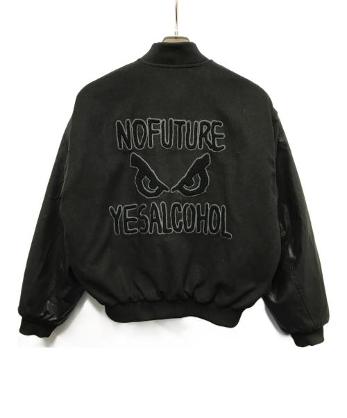 BADBOY（バッドボーイ）BADBOY (バッドボーイ) JIN KAWAGUCHI スタジャン ブラック サイズ:Mの古着・服飾アイテム