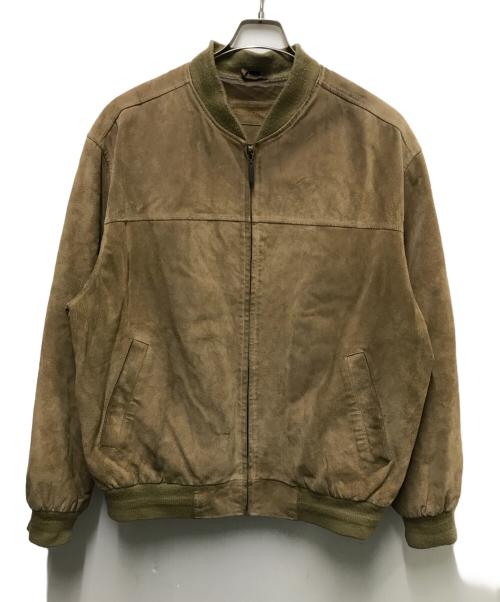 JOHN ASHFORD（ジョン アッシュフォード）JOHN ASHFORD (ジョン アッシュフォード) ヌバックレザーブルゾン グレー サイズ:Ｌの古着・服飾アイテム