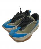 JIMMY CHOOジミーチュウ）の古着「RAINE/ローカットスニーカー」｜ブルー×カーキ