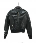 DIESELディーゼル）の古着「カウレザーシングルライダースジャケット」｜ブラック